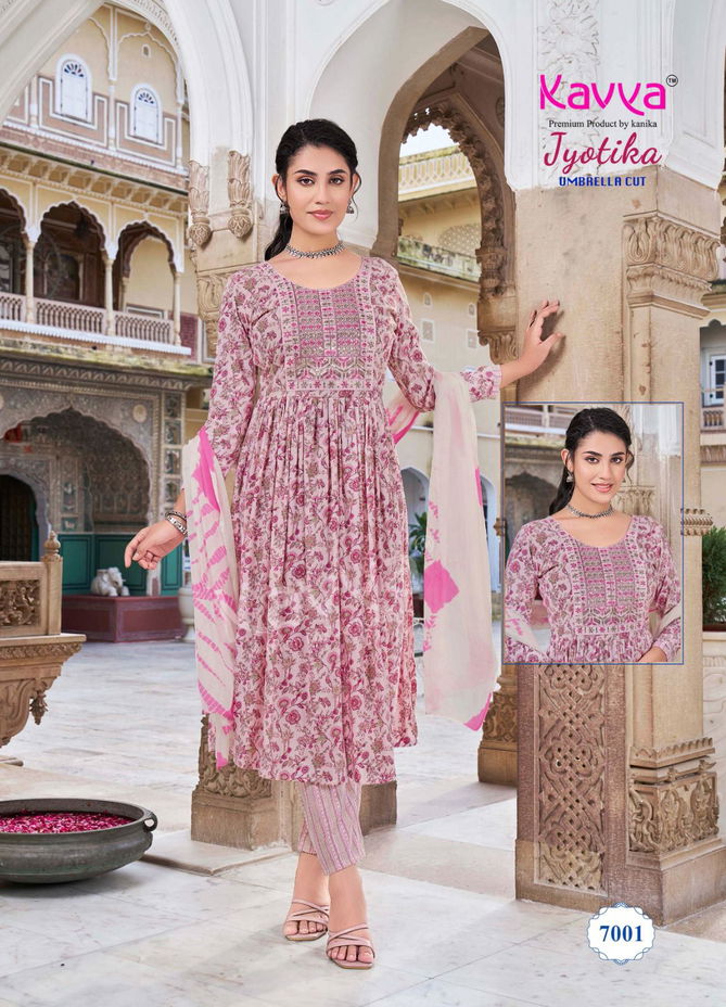 Jyotika Vol 7 By Kavya Capsule Foil Printed Kurti With Bottom Dupatta Wholesale Price In Surat